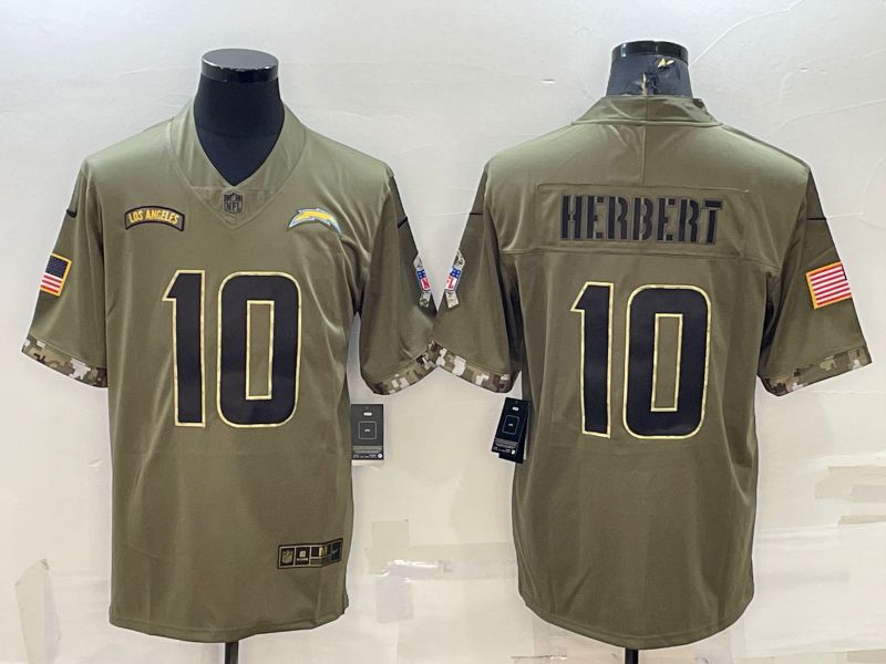 Men Los Angeles Chargers #10 Herbert Green 2022 Vapor Untouchable Limited Nike NFL Jersey